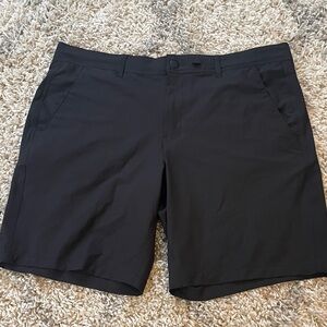 George‎ Men's Black Flat Front Shorts